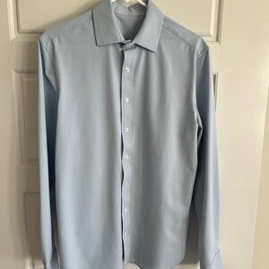 Bluffworks Lenox Dress Shirt - Powder Blue - M - Slim Fit